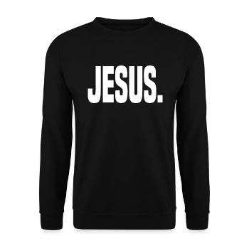 Jesus. - Unisex Sweatshirt - black - Front - Alina (178cm) & Michal (187cm)