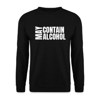 May Contain Alcohol - Unisex Sweatshirt - black - Front - Alina (178cm) & Michal (187cm)