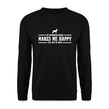 Le koolie australien me rend heureux chiens Wilsigns - Sweat-shirt Unisexe - noir - Devant - Alina (178cm) & Michal (187cm)