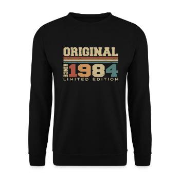 Original 1984 Rétro Cadeau 40e Anniversaire 1984 - Sweat-shirt Unisexe - noir - Devant - Alina (178cm) & Michal (187cm)