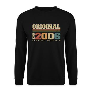 Original 2006 Rétro Cadeau 18e Anniversaire 2006 - Sweat-shirt Unisexe - noir - Devant - Alina (178cm) & Michal (187cm)