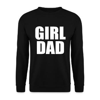Girl dad - Unisex Pullover - Schwarz - Vorne - Alina (178cm) & Michal (187cm)