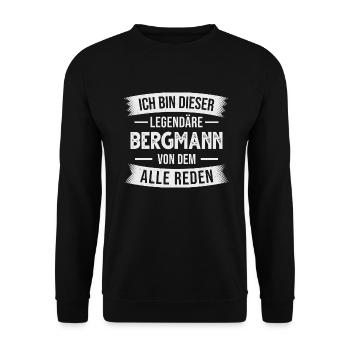 Bergmann Bergbau Bergarbeiter Kumpel - Unisex Pullover - Schwarz - Vorne - Alina (178cm) & Michal (187cm)