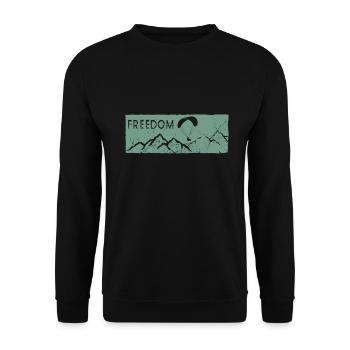 Freiheit über den Wolken I Paragliding Paragleiter - Unisex Pullover - Schwarz - Vorne - Alina (178cm) & Michal (187cm)