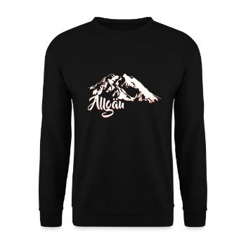 Allgäu Mountains I Alm and Wiesn - Unisex Sweatshirt - black - Front - Alina (178cm) & Michal (187cm)