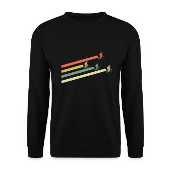 Retro Road Bike I Bike Driver I Sportsman Gift - Unisex Sweatshirt - black - Front - Alina (178cm) & Michal (187cm)