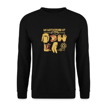 Motorrad Enduro Crossfahrer Motocross Tshirt - Unisex Pullover - Schwarz - Vorne - Alina (178cm) & Michal (187cm)