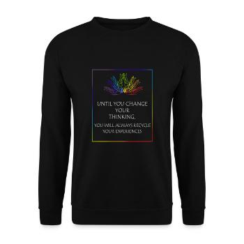 Reiki praticien spirituel Chakra Méditation - Sweat-shirt Unisexe - noir - Devant - Alina (178cm) & Michal (187cm)