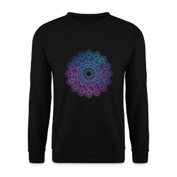 Reiki Mandala Spirituelle guérison Chakra Méditation - Sweat-shirt Unisexe - noir - Devant - Alina (178cm) & Michal (187cm)