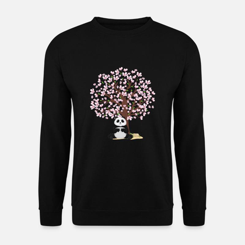 Fleur de cerisier Panda Arbre japonais Sakura - Sweat-shirt Unisexe - noir