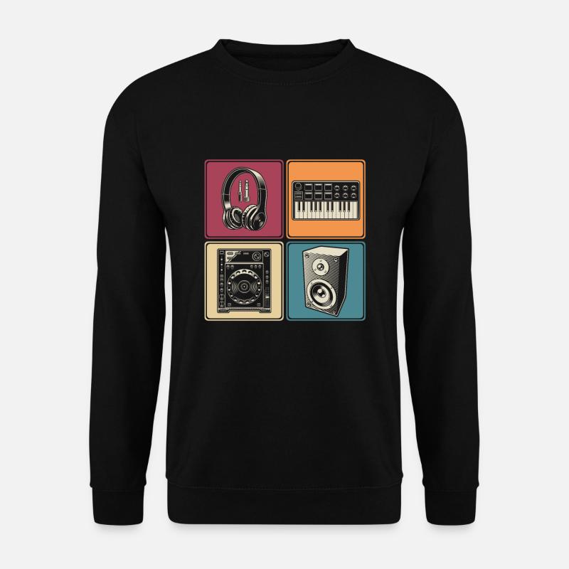 Modular Synthesizer Analog Kopfhörer DJ Musiker - Unisex Pullover - Schwarz