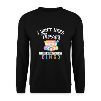 Drôle de bingo joueur blague - Sweat-shirt Unisexe - noir - Devant - Alina (178cm) & Michal (187cm)