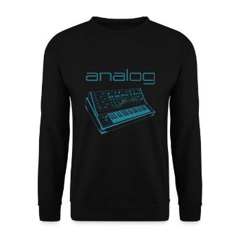 Modular Synthesizer Vintage Analog - Unisex Sweatshirt - black - Front - Alina (178cm) & Michal (187cm)