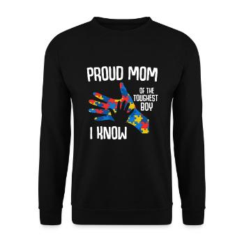 Autism Consciousness Proud Mother Autistic Child - Unisex Sweatshirt - black - Front - Alina (178cm) & Michal (187cm)