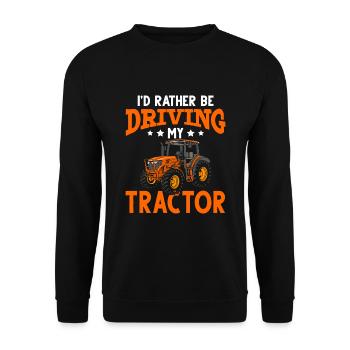Amoureux des tracteurs de ferme vie à la ferme - Sweat-shirt Unisexe - noir - Devant - Alina (178cm) & Michal (187cm)