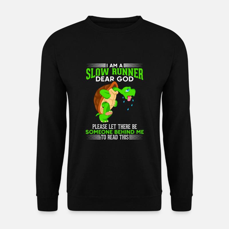 Funny slow turtle runner marathon - Unisex Sweatshirt - black