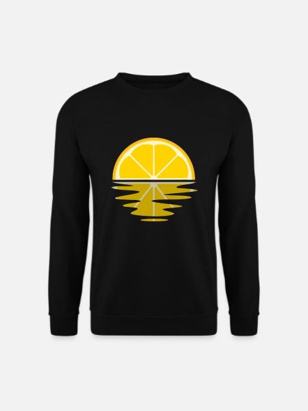 Zitrone Sonnenuntergang Frucht Urlaub Sommer - Unisex Pullover - Schwarz