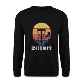 Lustiger Discgolf Vater Frisbee Vater - Unisex Pullover - Schwarz - Vorne - Alina (178cm) & Michal (187cm)