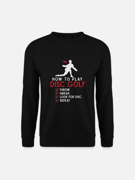 Lustige Discgolf Anleitung Frisbee Disc Golfing - Unisex Pullover - Schwarz