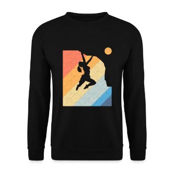 Rétro alpiniste filles montagnes escalade femme - Sweat-shirt Unisexe - noir - Devant - Alina (178cm) & Michal (187cm)