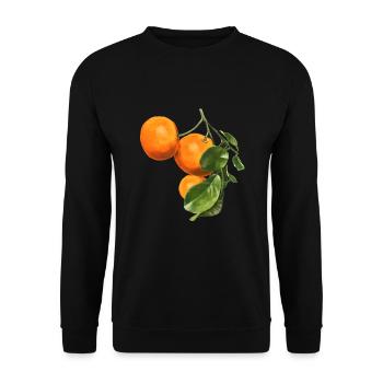 Orange Art Botanical Food Gardener - Unisex Sweatshirt - black - Front - Alina (178cm) & Michal (187cm)
