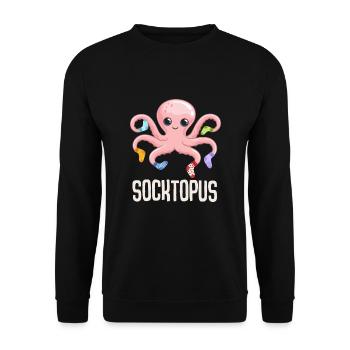 Kawaii Octopus Cute Octopus Sea Creature - Unisex Sweatshirt - black - Front - Alina (178cm) & Michal (187cm)