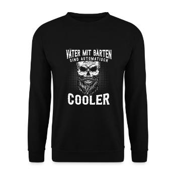 Father me beard beard wearer Papa fathers with full beard - Unisex Sweatshirt - black - Front - Alina (178cm) & Michal (187cm)