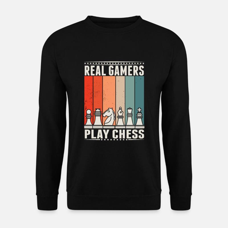 Rétro jeu d’échecs jeu d’échecs jeu d’échecs - Sweat-shirt Unisexe - noir
