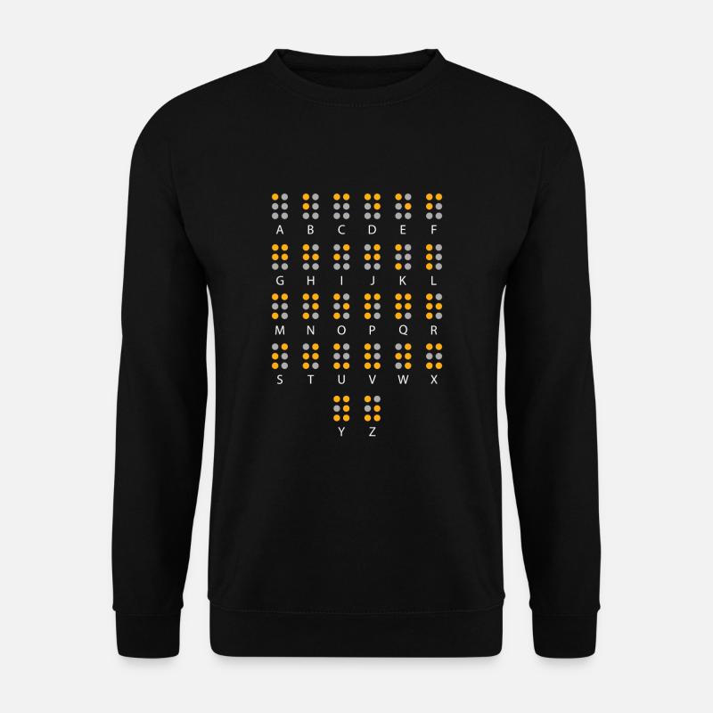 Braille Alphabet Blind Art - Unisex Sweatshirt - black