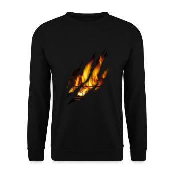 Meat and BBQ lovers grill - Unisex Sweatshirt - black - Front - Alina (178cm) & Michal (187cm)