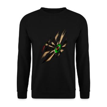 Darts Player Dart Throw Dart Disc - Unisex Sweatshirt - black - Front - Alina (178cm) & Michal (187cm)