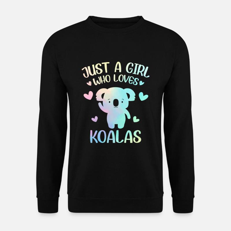 Ein Mädchen das Koalas liebt - Unisex Pullover - Schwarz