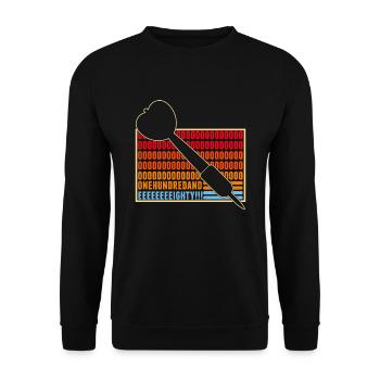 Darts Pfeil Triple Dartscheibe 180 lustige Darts - Unisex Pullover - Schwarz - Vorne - Alina (178cm) & Michal (187cm)