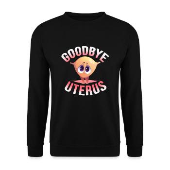 Hysterektomie Bewusstsein Uterus Entfernung Blumen - Unisex Pullover - Schwarz - Vorne - Alina (178cm) & Michal (187cm)