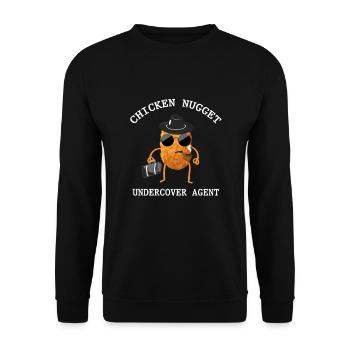 Infiltré Nug Life Poulets Nugget Agent - Sweat-shirt Unisexe - noir - Devant - Alina (178cm) & Michal (187cm)