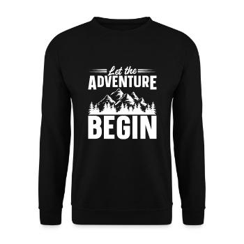 Roadtrip Abenteuer Reisender - Unisex Pullover - Schwarz - Vorne - Alina (178cm) & Michal (187cm)