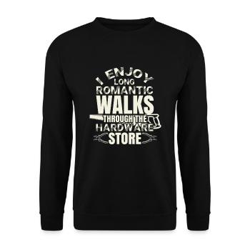 Funny craftsman Humor Funny carpenter - Unisex Sweatshirt - black - Front - Alina (178cm) & Michal (187cm)