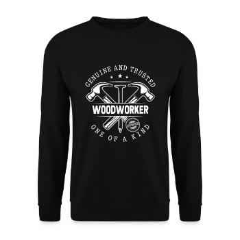 Funny Craftsman Woodworker Humor Carpenter - Unisex Sweatshirt - black - Front - Alina (178cm) & Michal (187cm)