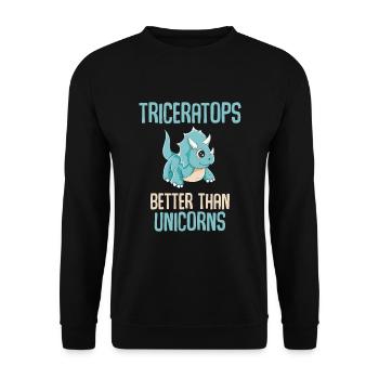 Cool Tricératops Fan dinosaure garçon - Sweat-shirt Unisexe - noir - Devant - Alina (178cm) & Michal (187cm)