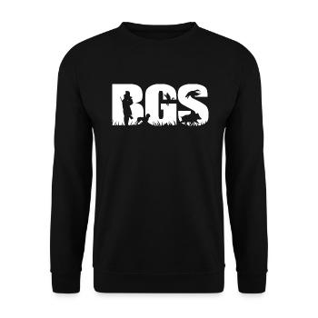 BGS Bavarian Mountain Scent Hound Hunting Wilsigns - Unisex Sweatshirt - black - Front - Alina (178cm) & Michal (187cm)