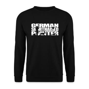 POINTEUR ALLEMAND À POIL COURT Chiens de chasse Chasser les Wilsigns - Sweat-shirt Unisexe - noir - Devant - Alina (178cm) & Michal (187cm)