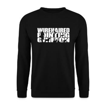 GRIFFON POINTU À POIL DUR Chiens de chasse Wilsigns - Sweat-shirt Unisexe - noir - Devant - Alina (178cm) & Michal (187cm)