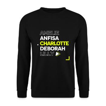 Techno Queens - Sweat-shirt Unisexe - noir - Devant - Alina (178cm) & Michal (187cm)