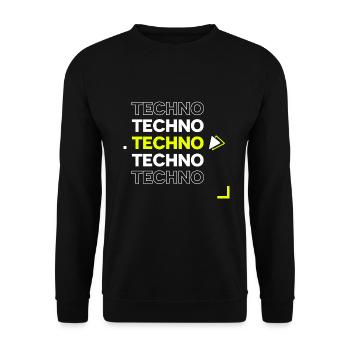 Techno - Sweat-shirt Unisexe - noir - Devant - Alina (178cm) & Michal (187cm)