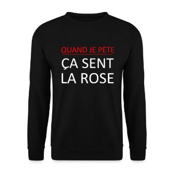 Quand je pète ça sent la rose - Sweat-shirt Unisexe - noir - Devant - Alina (178cm) & Michal (187cm)