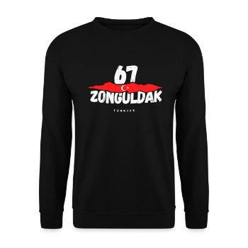 Zonguldak 67 Türkei Türkiye - Unisex Pullover - Schwarz - Vorne - Alina (178cm) & Michal (187cm)