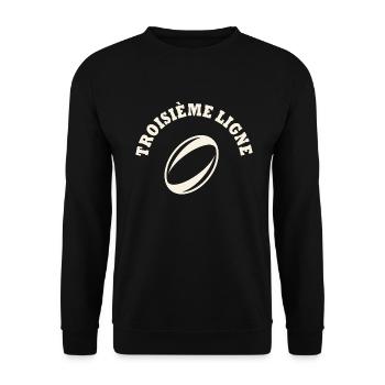 rugby position troisième ligne - Sweat-shirt Unisexe - noir - Devant - Alina (178cm) & Michal (187cm)