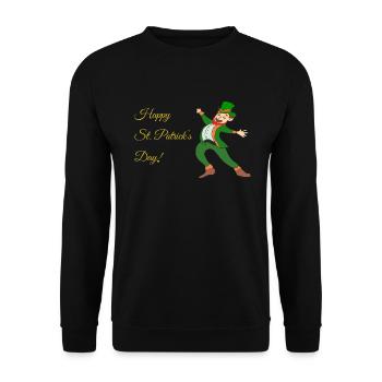 Happy St Patricks Day - Unisex Sweatshirt - black - Front - Alina (178cm) & Michal (187cm)