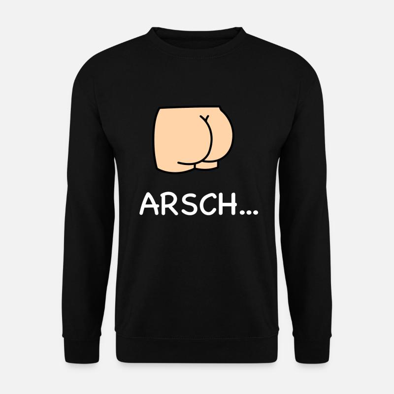 Arsch auf Eimer (Links) - Unisex Pullover - Schwarz