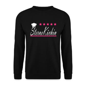Sterneköchin - Unisex Pullover - Schwarz - Vorne - Alina (178cm) & Michal (187cm)